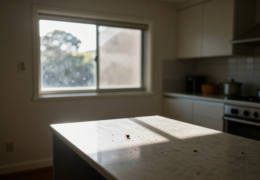Ants and spiders in a Drummoyne garage before treatment